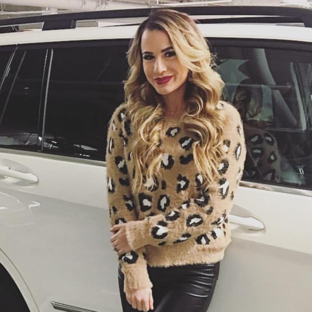Express leopard print sweater